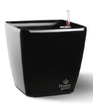 Розумний вазон Quadrato Flower Lover 22 см чорний глянсовий 4111662