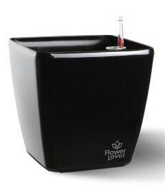 Розумний вазон Quadrato Flower Lover 22 см чорний глянсовий 4111662