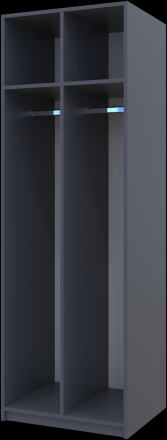 Роздягальня Doros 2-х секційна Графіт 2 ДСП 60х52х180 (DRS-011613) Роздягальня Doros 2-х секційна Графіт 2 ДСП 60х52х180 (DRS-011613)