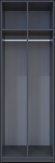 Роздягальня Doros 2-х секційна Графіт 2 ДСП 60х52х180 (DRS-011613)