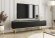 Тумба під телевізор Perfect Home Оро / Oro 3-дверна з золотими ніжками RTV175 Чорний (PFH-091321)