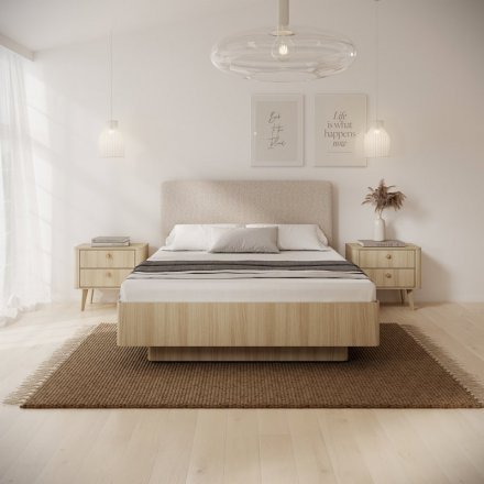 Ліжко (каркас) Perfect Home Вікі / Viki 160 з м'яким ізголів'ям двоспальне Дуб бариста (PFH-091410) Ліжко (каркас) Perfect Home Вікі / Viki 160 з м'яким ізголів'ям двоспальне Дуб бариста (PFH-091410)