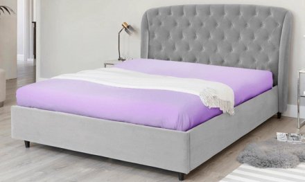 Простирадло на гумці Soft Night lilac трикотажне 160х200 см