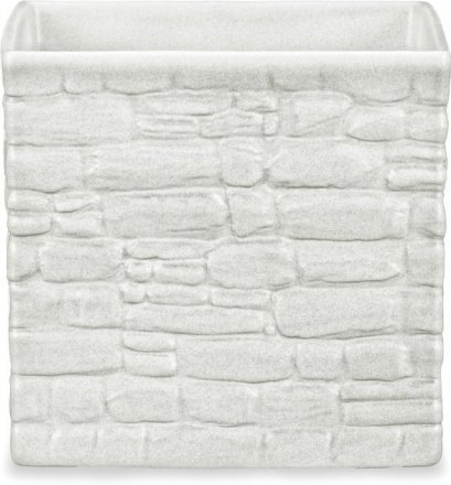 Кашпо для квітів Stone Look кераміка 13 білий куб 97744 Кашпо для квітів Stone Look кераміка 13 білий куб 97744