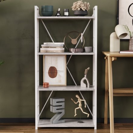 Етажерка 4/60 Ferrum-decor Серії Конект 120x60x28 білий ДСП Бетон 16мм (FRD-105528) Етажерка 4/60 Ferrum-decor Серії Конект 120x60x28 білий ДСП Бетон 16мм (FRD-105528)