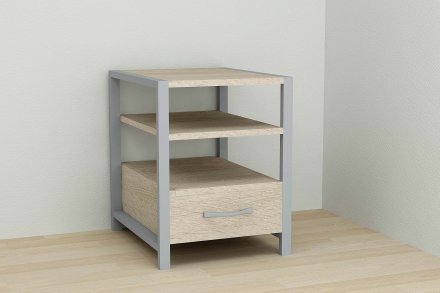 Тумба універсальна Ferrum-decor Вів'єн 1/1 50x41x40 сірий ДСП Дуб Сонома 16мм (FRD-104153) Тумба універсальна Ferrum-decor Вів'єн 1/1 50x41x40 сірий ДСП Дуб Сонома 16мм (FRD-104153)