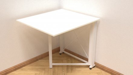 Стіл-книга трансформер Оріон 1 Ferrum-decor 750x810x730 Білий метал ДСП Біле 16 мм (FRD-104604)