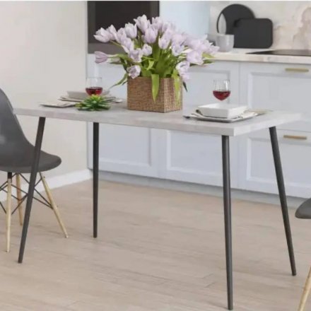 Стіл кухонний Марсель 40 Ferrum-decor 75x120x60 Чорний метал ДСП Бетон 16 мм (FRD-106753) Стіл кухонний Марсель 40 Ferrum-decor 75x120x60 Чорний метал ДСП Бетон 16 мм (FRD-106753)