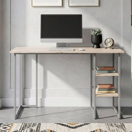 Комп'ютерний стіл Ferrum-decor Кевін 75x100x60 сірий ДСП Дуб Сан-Марино 16мм (FRD-106834)
