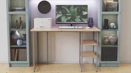 Комп'ютерний стіл Ferrum-decor Кевін 75x100x60 сірий ДСП Дуб Сан-Марино 16мм (FRD-106834)
