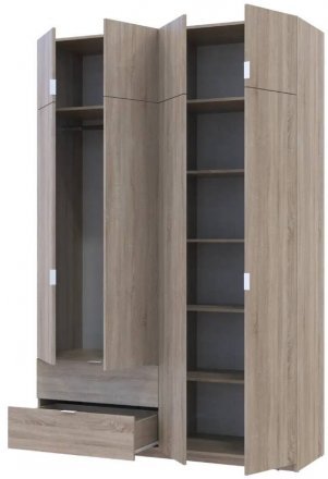 Шафа для одягу Doros Лукас Дуб Сонома 160х50х240 (DRS-011619) Шафа для одягу Doros Лукас Дуб Сонома 160х50х240 (DRS-011619)