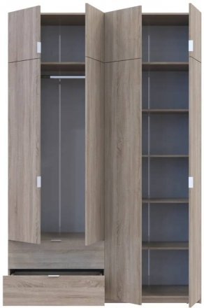 Шафа для одягу Doros Лукас Дуб Сонома 160х50х240 (DRS-011619) Шафа для одягу Doros Лукас Дуб Сонома 160х50х240 (DRS-011619)