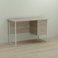 Письмовий стіл Ferrum-decor Гаррі 75x140x60 білий ДСП Дуб Сонома 16мм (FRD-104061)