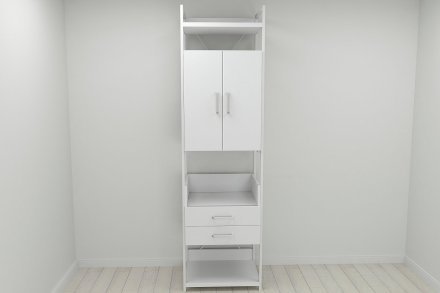 Шафа Гардероб Уні секція 5 серії Конект Ferrum-decor 220x60x50см Білий метал ДСП Білий 32 мм (FRD-104519) Шафа Гардероб Уні секція 5 серії Конект Ferrum-decor 220x60x50см Білий метал ДСП Білий 32 мм (FRD-104519)