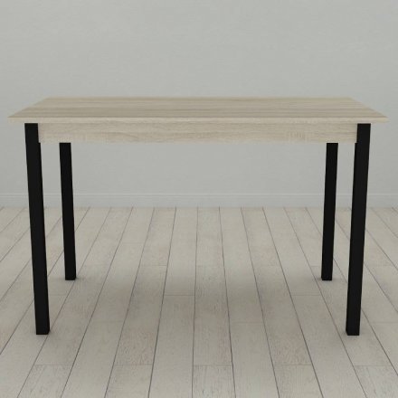 Стіл кухонний Ferrum-decor Маріо 75x120x60 Чорний ДСП Сонома 16мм (FRD-106324)