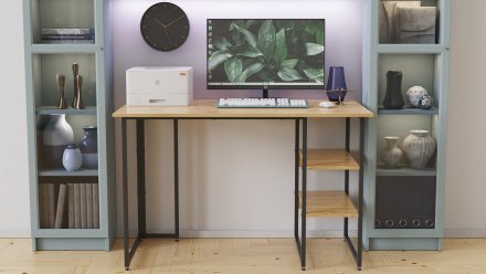 Комп'ютерний стіл Ferrum-decor Кевін 75x100x60 чорний ДСП Дуб Артізан 32мм (FRD-106835)
