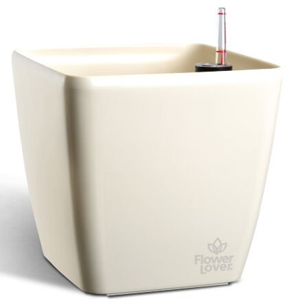 Розумний вазон Quadrato Flower Lover 25 см 41116633 Білий глянсовий
