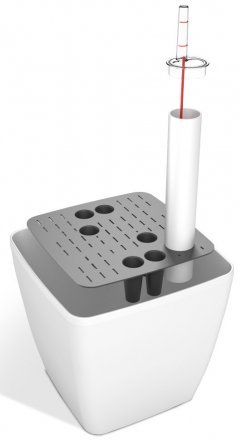 Розумний вазон Quadrato Flower Lover 25 см 41116633 Білий глянсовий