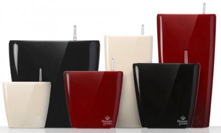 Розумний вазон Quadrato Flower Lover 25 см 41116633 Білий глянсовий