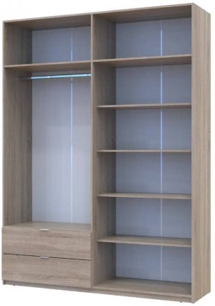 Шафа для одягу Doros Лукас Дуб Сонома 180х50х240 (DRS-011620)