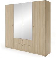 Шафа для одягу Perfect Home Вікі / Viki 4D2S/213 4-дверна з дзеркалом Дуб бариста (PFH-091407) Шафа для одягу Perfect Home Вікі / Viki 4D2S/213 4-дверна з дзеркалом Дуб бариста (PFH-091407)