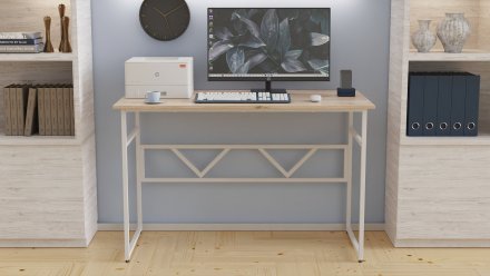 Комп'ютерний стіл Ferrum-decor Раян 75x100x70 білий ДСП Дуб Сан-Марино 16мм (FRD-101154) Комп'ютерний стіл Ferrum-decor Раян 75x100x70 білий ДСП Дуб Сан-Марино 16мм (FRD-101154)