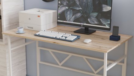 Комп'ютерний стіл Ferrum-decor Раян 75x100x70 білий ДСП Дуб Сан-Марино 16мм (FRD-101154) Комп'ютерний стіл Ferrum-decor Раян 75x100x70 білий ДСП Дуб Сан-Марино 16мм (FRD-101154)