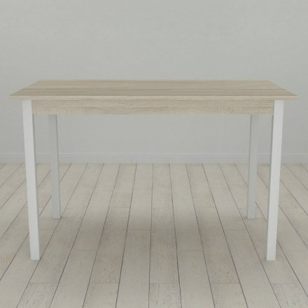 Стіл кухонний Ferrum-decor Маріо 75x120x70 Білий ДСП Сонома 16мм (FRD-106326) Стіл кухонний Ferrum-decor Маріо 75x120x70 Білий ДСП Сонома 16мм (FRD-106326)