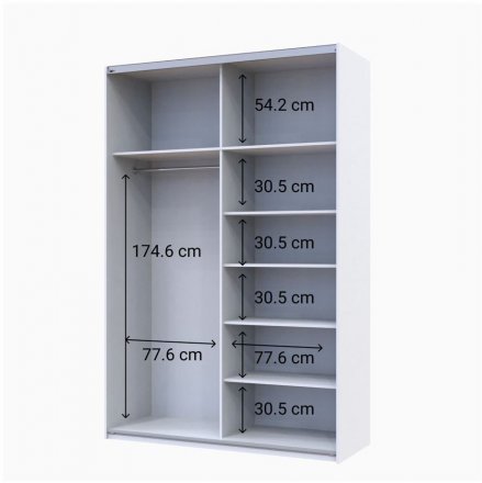 Шафа-купе двохдверна Doros G-Caiser 160х60х240 см Білий/Дуб евок (DRS-011022) Шафа-купе двохдверна Doros G-Caiser 160х60х240 см Білий/Дуб евок (DRS-011022)
