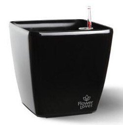 Розумний вазон Quadrato Flower Lover 25 см чорний глянсовий 4111663