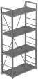 Етажерка 4/60 Ferrum-decor Серії Конект 120x60x28 сірий ДСП Бетон 16мм (FRD-105547)