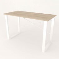 Письмовий стіл Ferrum-decor Драйв 750x1000x600 Білий метал ДСП Дуб Сонома 16 мм (FRD-103104)