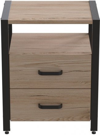 Тумба універсальна Ferrum-decor Вів'єн 2/2 50x41x40 чорний ДСП Дуб Сан-Марино 16мм (FRD-104157) Тумба універсальна Ferrum-decor Вів'єн 2/2 50x41x40 чорний ДСП Дуб Сан-Марино 16мм (FRD-104157)