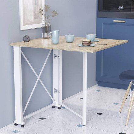 Стіл-книга трансформер Оріон 1 Ferrum-decor 750x810x730 Білий метал ДСП Дуб Сонома 16 мм (FRD-104607) Стіл-книга трансформер Оріон 1 Ferrum-decor 750x810x730 Білий метал ДСП Дуб Сонома 16 мм (FRD-104607)