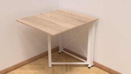 Стіл-книга трансформер Оріон 1 Ferrum-decor 750x810x730 Білий метал ДСП Дуб Сонома 16 мм (FRD-104607) Стіл-книга трансформер Оріон 1 Ferrum-decor 750x810x730 Білий метал ДСП Дуб Сонома 16 мм (FRD-104607)