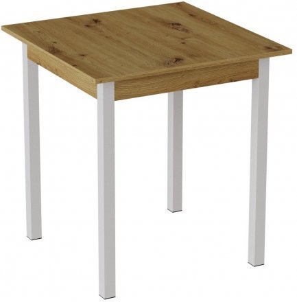 Стіл кухонний Ferrum-decor Дієго 75x70x70 Білий ДСП Дуб Артизан 16мм (FRD-105705)
