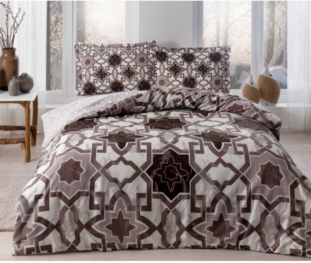 Постільна білизна сатин Loretto kahve v01 кава євро svt-2000022297172 Постільна білизна сатин Loretto kahve v01 кава євро svt-2000022297172