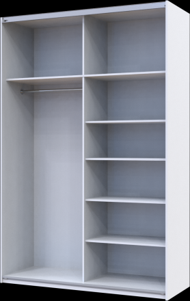 Шафа-купе двохдверна Doros G-Caiser 160х60х240 см Білий/2 Дзеркала (DRS-011024)