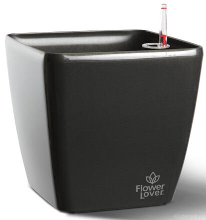 Розумний вазон Quadrato Flower Lover 34 см 41116640 Антрацит глянцевий Розумний вазон Quadrato Flower Lover 34 см 41116640 Антрацит глянцевий