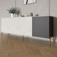 Комод на золотих металевих ніжках LION Грей 204x38x76,5 см Бетон Style/Асфальт (LION-042670) Комод на золотих металевих ніжках LION Грей 204x38x76,5 см Бетон Style/Асфальт (LION-042670)