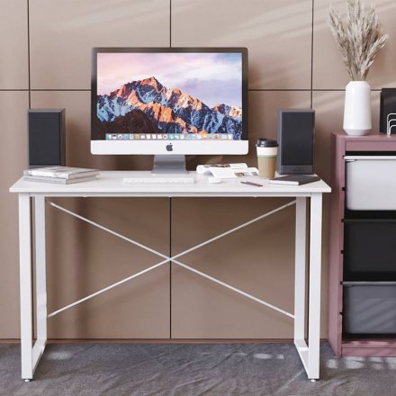 Письмовий стіл Ferrum-decor Дейв 75x140x70 білий ДСП Біле 16мм (FRD-102186)