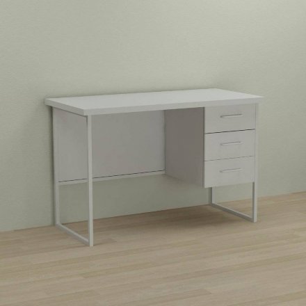 Письмовий стіл Ferrum-decor Гаррі 76x140x60 білий ДСП Біле 32мм (FRD-104065)