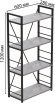 Етажерка 4/60 Ferrum-decor Серії Конект 120x60x28 чорний ДСП Бетон 16мм (FRD-105552)