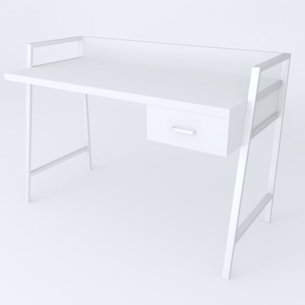 Письмовий стіл Ferrum-decor Комфорт 750x1200x600 Білий метал ДСП Біле 32 мм (FRD-103457) Письмовий стіл Ferrum-decor Комфорт 750x1200x600 Білий метал ДСП Біле 32 мм (FRD-103457)