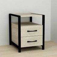 Тумба універсальна Ferrum-decor Вів'єн 2/2 50x41x40 чорний ДСП Дуб Сонома 16мм (FRD-104158)