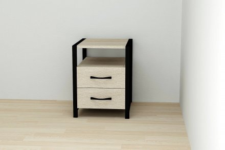 Тумба універсальна Ferrum-decor Вів'єн 2/2 50x41x40 чорний ДСП Дуб Сонома 16мм (FRD-104158) Тумба універсальна Ferrum-decor Вів'єн 2/2 50x41x40 чорний ДСП Дуб Сонома 16мм (FRD-104158)