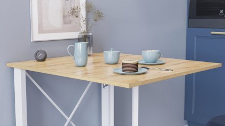 Стіл-книга трансформер Оріон 1 Ferrum-decor 750x810x730 Білий метал ДСП Дуб Артизан 16 мм (FRD-104609) Стіл-книга трансформер Оріон 1 Ferrum-decor 750x810x730 Білий метал ДСП Дуб Артизан 16 мм (FRD-104609)