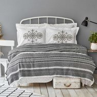 Постільна білизна Baho siyah чорний pike jacquard 200х220 євро svt-2000022280068 Постільна білизна Baho siyah чорний pike jacquard 200х220 євро svt-2000022280068