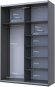 Шафа-купе двохдверна Doros G-Caiser 160х60х240 см Графіт/2 Дзеркала (DRS-011028)