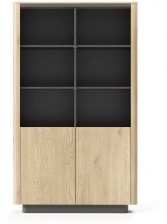 Стелаж Perfect Home Торро / Torro 2D/113 2-дверний Дуб кремона/чорний (PFH-091413) Стелаж Perfect Home Торро / Torro 2D/113 2-дверний Дуб кремона/чорний (PFH-091413)